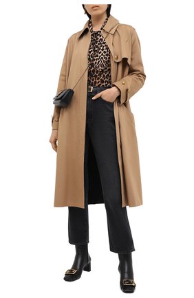 Женские кожаные ботильоны meander VERSACE черного цвета по цене 95000 руб., арт. DST426H/DVT2P | Фото 2 Женские кожаные ботильоны meander VERSACE черного цвета, арт. DST426H/DVT2P | Фото 2