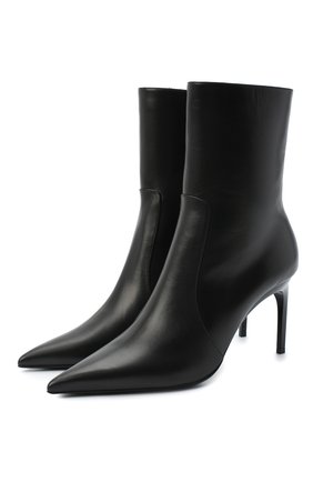 Женские кожаные ботильоны VERSACE черного цвета по цене 85450 руб., арт. DST471M/DVT23 | Фото 1 Женские кожаные ботильоны VERSACE черного цвета, арт. DST471M/DVT23 | Фото 1