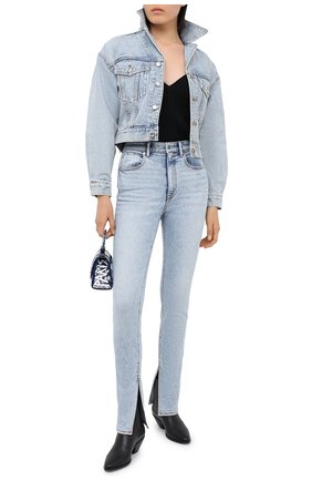 Женские джинсы DENIM X ALEXANDER WANG голубого цвета по цене 35450 руб., арт. 4DC2204710 | Фото 2 Женские джинсы DENIM X ALEXANDER WANG голубого цвета, арт. 4DC2204710 | Фото 2