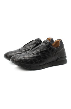 Мужские кроссовки из кожи крокодила KITON черного цвета по цене 362000 руб., арт. USSFREEN00102/CNIL | Фото 1 Мужские кроссовки из кожи крокодила KITON черного цвета, арт. USSFREEN00102/CNIL | Фото 1