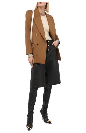 Женский пуловер из шерсти и вискозы LANVIN бежевого цвета по цене 67100 руб., арт. RW-T0621M-MA05-A20 | Фото 2 Женский пуловер из шерсти и вискозы LANVIN бежевого цвета, арт. RW-T0621M-MA05-A20 | Фото 2