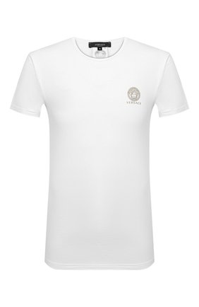 Мужские хлопковая футболка VERSACE белого цвета по цене 6890 руб., арт. AUU01005/A232741 | Фото 1 Мужские хлопковая футболка VERSACE белого цвета, арт. AUU01005/A232741 | Фото 1