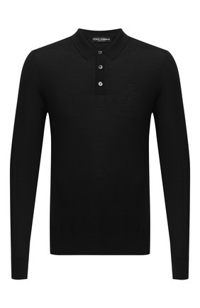 Мужское шерстяное поло DOLCE & GABBANA черного цвета по цене 68250 руб., арт. GXA98Z/JAVWH | Фото 1 Мужское шерстяное поло DOLCE & GABBANA черного цвета, арт. GXA98Z/JAVWH | Фото 1