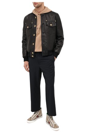 Мужской хлопковое худи SAINT LAURENT бежевого цвета по цене 57350 руб., арт. 632425/YBQZ2 | Фото 2 Мужской хлопковое худи SAINT LAURENT бежевого цвета, арт. 632425/YBQZ2 | Фото 2