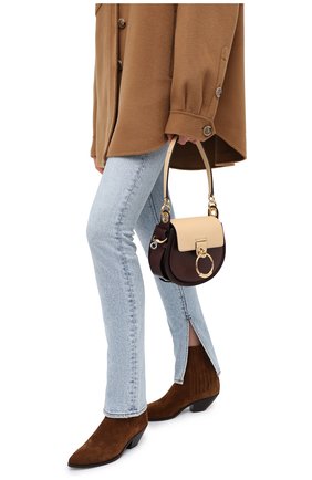 Женская сумка tess small CHLOÉ бежевого цвета по цене 136500 руб., арт. CHC20AS153D04 | Фото 2 Женская сумка tess small CHLOÉ бежевого цвета, арт. CHC20AS153D04 | Фото 2