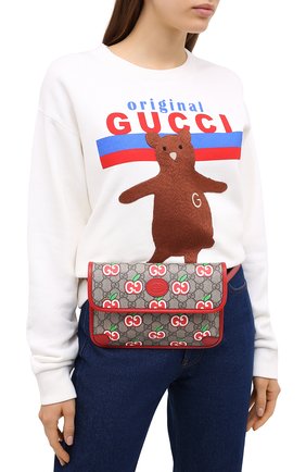 Женская поясная сумка pomme GUCCI красного цвета по цене 72600 руб., арт. 625233/2EVBG | Фото 2 Женская поясная сумка pomme GUCCI красного цвета, арт. 625233/2EVBG | Фото 2