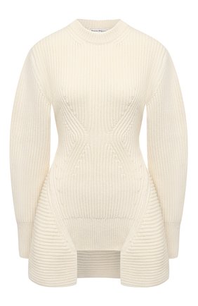 Женский свитер из шерсти и кашемира ALEXANDER MCQUEEN белого цвета по цене 86000 руб., арт. 633692/Q1AQX | Фото 1 Женский свитер из шерсти и кашемира ALEXANDER MCQUEEN белого цвета, арт. 633692/Q1AQX | Фото 1