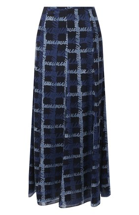 Женская шелковая юбка EMPORIO ARMANI синего цвета по цене 57150 руб., арт. 9NN17T/92509 | Фото 1 Женская шелковая юбка EMPORIO ARMANI синего цвета, арт. 9NN17T/92509 | Фото 1