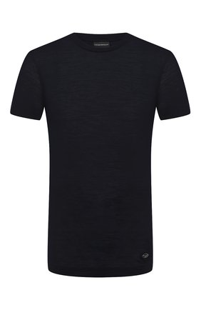 Мужская футболка из шерсти и вискозы EMPORIO ARMANI синего цвета по цене 13700 руб., арт. 6H1TC5/1JBZZ | Фото 1 Мужская футболка из шерсти и вискозы EMPORIO ARMANI синего цвета, арт. 6H1TC5/1JBZZ | Фото 1