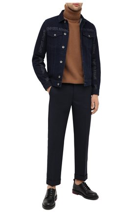 Мужская джинсовая куртка EMPORIO ARMANI темно-синего цвета по цене 29950 руб., арт. 6H1B87/1DP3Z | Фото 2 Мужская джинсовая куртка EMPORIO ARMANI темно-синего цвета, арт. 6H1B87/1DP3Z | Фото 2