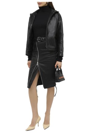 Женская кожаная юбка BALENCIAGA черного цвета по цене 217500 руб., арт. 626497/TIS05 | Фото 2 Женская кожаная юбка BALENCIAGA черного цвета, арт. 626497/TIS05 | Фото 2