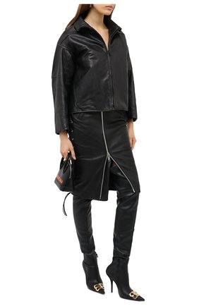 Женская кожаная куртка BALENCIAGA черного цвета по цене 272500 руб., арт. 626492/TIS12 | Фото 2 Женская кожаная куртка BALENCIAGA черного цвета, арт. 626492/TIS12 | Фото 2