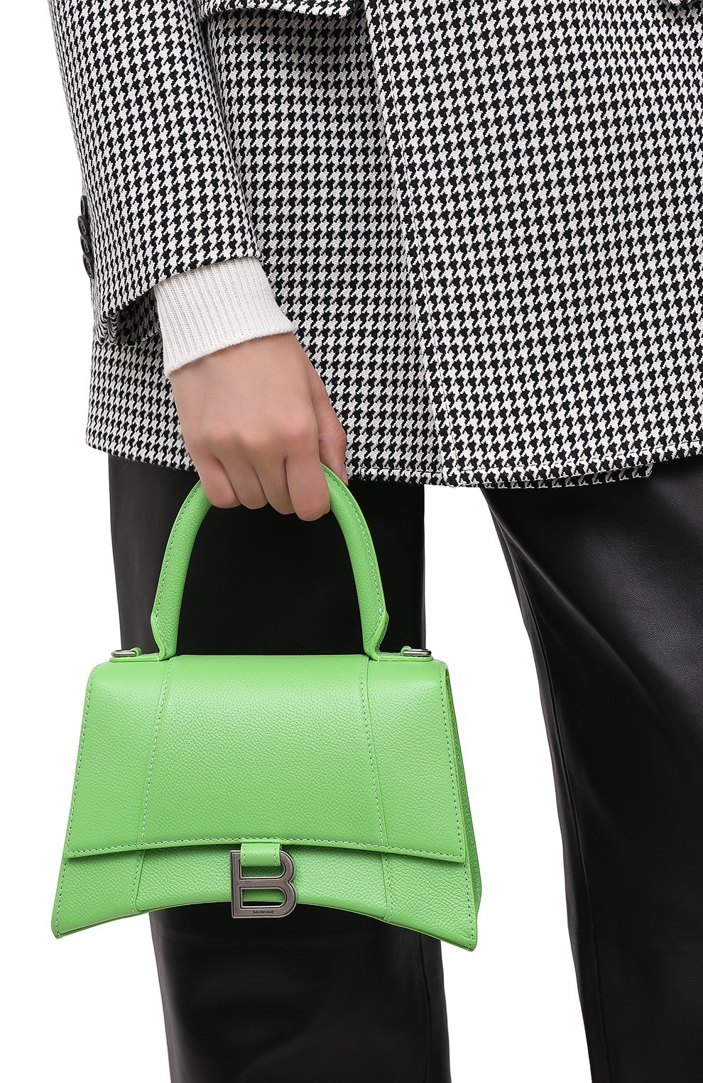 Женская сумка hourglass s BALENCIAGA светло-зеленого цвета по цене 164500 руб., арт. 593546/1IZHY | Фото 2 Женская сумка hourglass s BALENCIAGA светло-зеленого цвета, арт. 593546/1IZHY | Фото 2