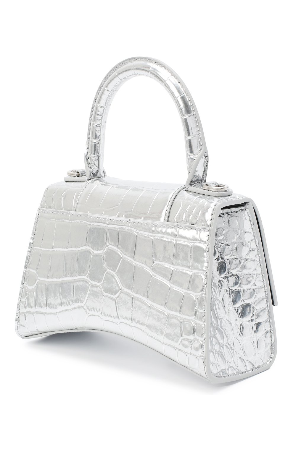 Женская сумка hourglass xs BALENCIAGA серебряного цвета по цене 112500 руб., арт. 592833/1S49Y | Фото 3 Женская сумка hourglass xs BALENCIAGA серебряного цвета, арт. 592833/1S49Y | Фото 3