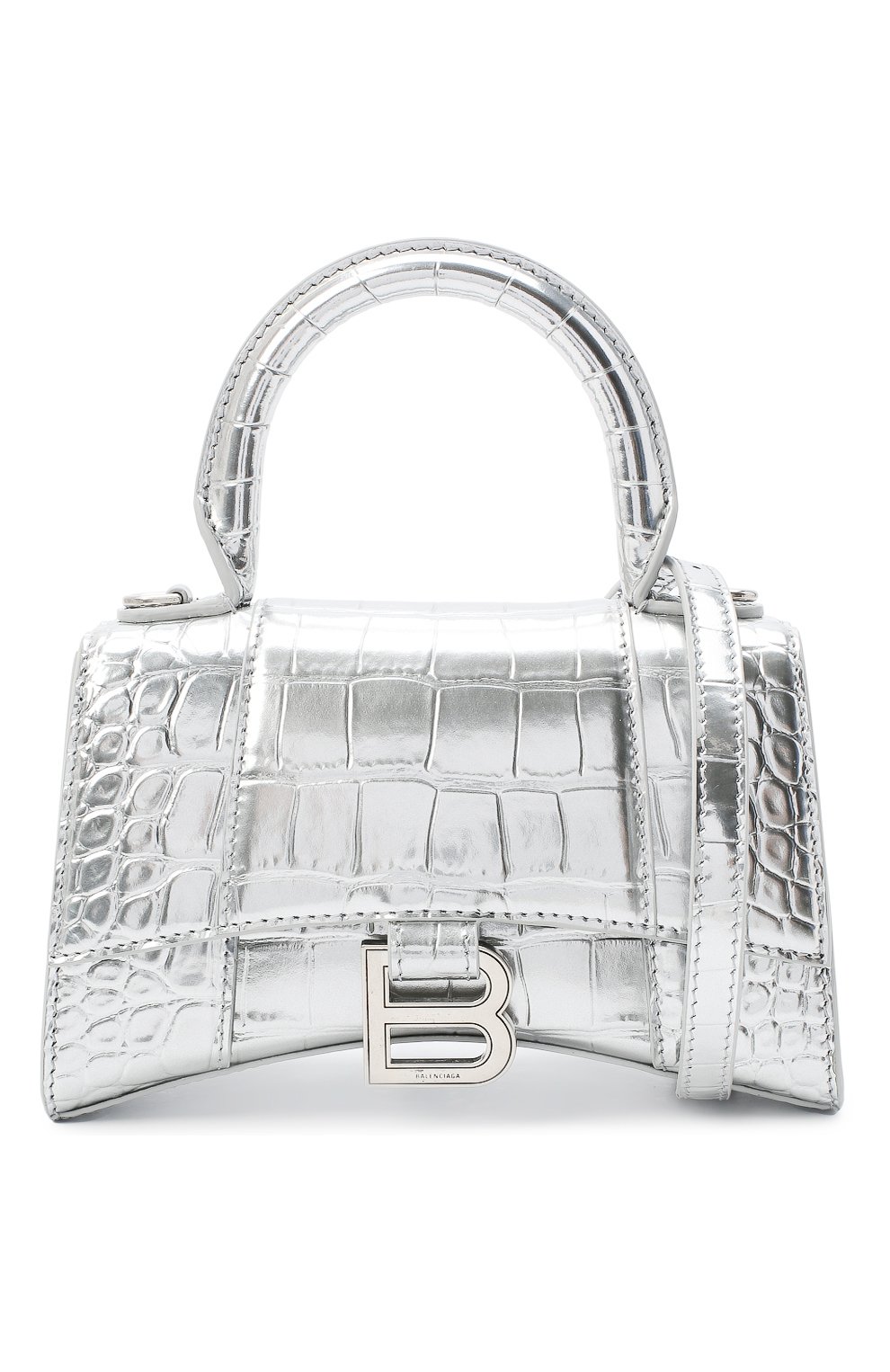 Женская сумка hourglass xs BALENCIAGA серебряного цвета по цене 112500 руб., арт. 592833/1S49Y | Фото 6 Женская сумка hourglass xs BALENCIAGA серебряного цвета, арт. 592833/1S49Y | Фото 6