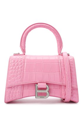 Женская сумка hourglass xs BALENCIAGA розового цвета по цене 148500 руб., арт. 592833/1LR6Y | Фото 6 Женская сумка hourglass xs BALENCIAGA розового цвета, арт. 592833/1LR6Y | Фото 6 (Сумки-технические: Сумки через плечо, Сумки top-handle; Материал: Натуральная кожа; Размер: mini; Ремень/цепочка: На ремешке)