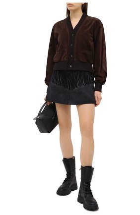 Женская замшевая куртка MAISON MARGIELA коричневого цвета по цене 152500 руб., арт. S51NC0594/SY1418 | Фото 2 Женская замшевая куртка MAISON MARGIELA коричневого цвета, арт. S51NC0594/SY1418 | Фото 2