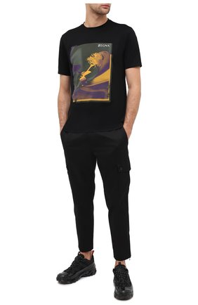 Мужская хлопковая футболка Z ZEGNA черного цвета по цене 15050 руб., арт. VV372/ZZ630Z | Фото 2 Мужская хлопковая футболка Z ZEGNA черного цвета, арт. VV372/ZZ630Z | Фото 2