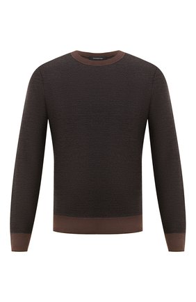 Мужской джемпер из шерсти и кашемира ERMENEGILDO ZEGNA коричневого цвета по цене 69950 руб., арт. UVT93/110 | Фото 1 Мужской джемпер из шерсти и кашемира ERMENEGILDO ZEGNA коричневого цвета, арт. UVT93/110 | Фото 1