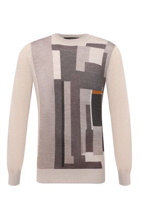 Мужской джемпер из шерсти и шелка ERMENEGILDO ZEGNA бежевого цвета по цене 106500 руб., арт. UVF99/110 | Фото 1 Мужской джемпер из шерсти и шелка ERMENEGILDO ZEGNA бежевого цвета, арт. UVF99/110 | Фото 1