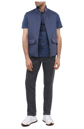 Мужская хлопковая футболка ERMENEGILDO ZEGNA синего цвета по цене 28650 руб., арт. UV525/706D | Фото 2 Мужская хлопковая футболка ERMENEGILDO ZEGNA синего цвета, арт. UV525/706D | Фото 2