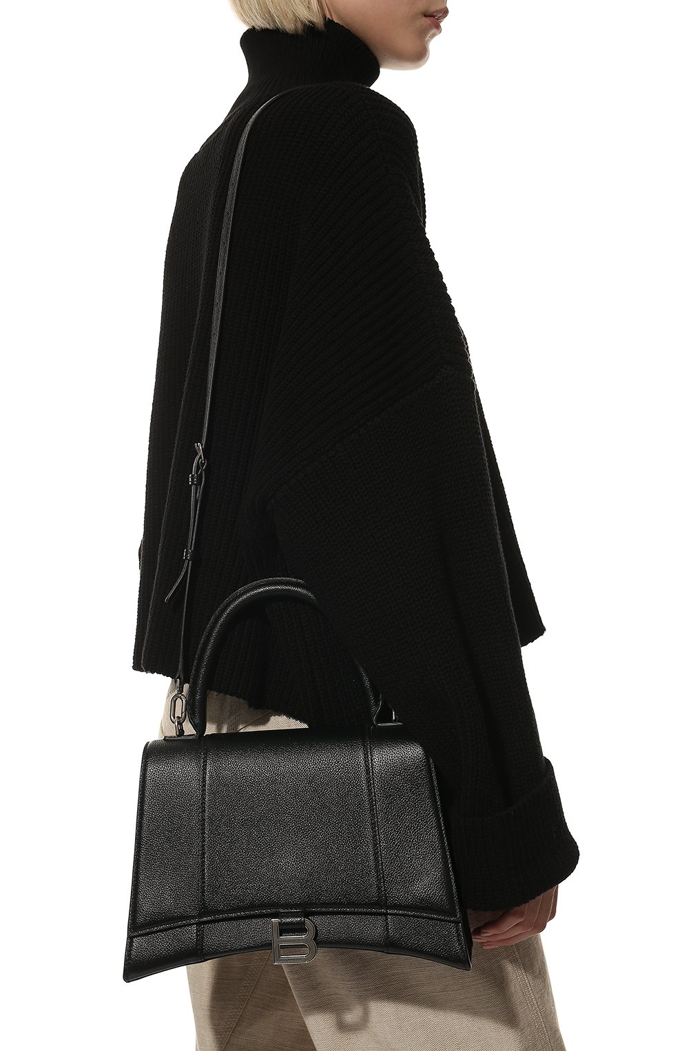 Женская сумка hourglass m BALENCIAGA черного цвета по цене 169000 руб., арт. 619668/1IZHY | Фото 6 Женская сумка hourglass m BALENCIAGA черного цвета, арт. 619668/1IZHY | Фото 6