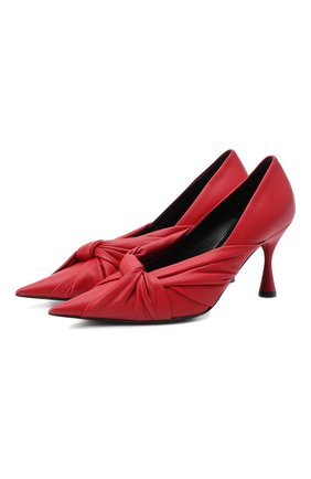 Женская кожаные туфли drapy BALENCIAGA красного цвета по цене 59800 руб., арт. 617578/WA2M0 | Фото 1 Женская кожаные туфли drapy BALENCIAGA красного цвета, арт. 617578/WA2M0 | Фото 1