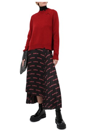 Женский шерстяной свитер MAISON MARGIELA красного цвета по цене 46950 руб., арт. S51GP0200/S17486 | Фото 2 Женский шерстяной свитер MAISON MARGIELA красного цвета, арт. S51GP0200/S17486 | Фото 2