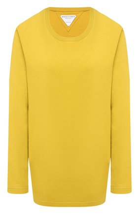 Женская хлопковый лонгслив BOTTEGA VENETA желтого цвета по цене 30850 руб., арт. 636866/VF1U0 | Фото 1 Женская хлопковый лонгслив BOTTEGA VENETA желтого цвета, арт. 636866/VF1U0 | Фото 1