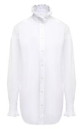 Женская хлопковая блузка DOLCE & GABBANA белого цвета по цене 47650 руб., арт. F5N81T/FU5K9 | Фото 1 Женская хлопковая блузка DOLCE & GABBANA белого цвета, арт. F5N81T/FU5K9 | Фото 1