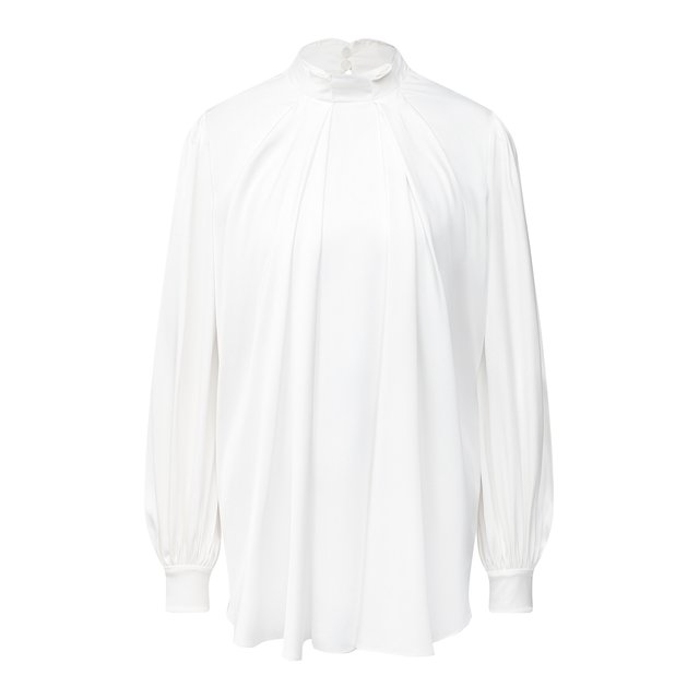 Шелковая блузка Alexander McQueen Белый 627532/QBAAE 5511465