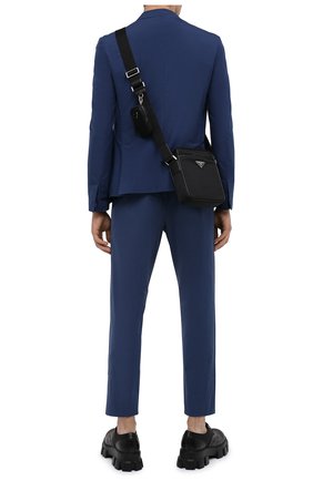 Мужская комбинированная сумка PRADA черного цвета по цене 83000 руб., арт. 2VH112-064-F0002-WOO | Фото 2 Мужская комбинированная сумка PRADA черного цвета, арт. 2VH112-064-F0002-WOO | Фото 2
