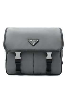 Мужская комбинированная сумка PRADA серого цвета по цене 110000 руб., арт. 2VD769-064-F0H16-WLO | Фото 1 Мужская комбинированная сумка PRADA серого цвета, арт. 2VD769-064-F0H16-WLO | Фото 1