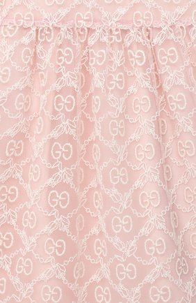 Женский платье GUCCI розового цвета, арт. 629149/ZAE02 | Фото 3 (Региональные ограничения белый список (Axapta Mercury): RU; Ростовка одежда: 12 мес | 80 см, 18 мес | 86 см, 24 мес | 92 см, 36 мес | 98 см)