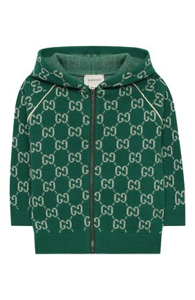 Детский шерстяная толстовка GUCCI зеленого цвета по цене 32200 руб., арт. 615412/XKBD7 | Фото 1 Детский шерстяная толстовка GUCCI зеленого цвета, арт. 615412/XKBD7 | Фото 1