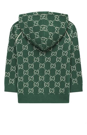 Детский шерстяная толстовка GUCCI зеленого цвета по цене 32200 руб., арт. 615412/XKBD7 | Фото 2 Детский шерстяная толстовка GUCCI зеленого цвета, арт. 615412/XKBD7 | Фото 2