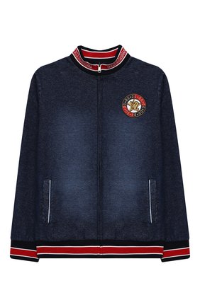 Детский хлопковая толстовка DOLCE & GABBANA синего цвета по цене 41800 руб., арт. L4JW0Z/G7XC0/8-14 | Фото 1 Детский хлопковая толстовка DOLCE & GABBANA синего цвета, арт. L4JW0Z/G7XC0/8-14 | Фото 1 (Рукава: Длинные; Материал внешний: Хлопок; Мальчики Кросс-КТ: Толстовка-одежда; Мальчики-школьная форма: Кардиганы; Региональные ограничения белый список (Axapta Mercury): RU; Ростовка одежда: 10 - 11 лет | 140 - 146см, 12 лет | 152 см, 8 лет | 128 см)