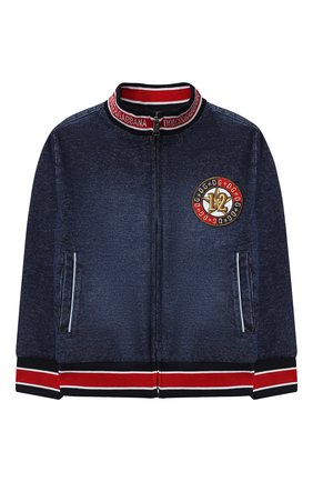 Детский хлопковая толстовка DOLCE & GABBANA синего цвета по цене 35750 руб., арт. L4JW0Z/G7XC0/2-6 | Фото 1 Детский хлопковая толстовка DOLCE & GABBANA синего цвета, арт. L4JW0Z/G7XC0/2-6 | Фото 1 (Рукава: Длинные; Материал внешний: Хлопок; Мальчики Кросс-КТ: Толстовка-одежда; Мальчики-школьная форма: Кардиганы; Региональные ограничения белый список (Axapta Mercury): RU; Ростовка одежда: 2 года | 92 см, 3 года | 98 см, 4 года | 104 см, 5 лет | 110 см, 6 лет | 116 см)