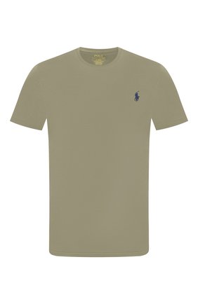 Мужская хлопковая футболка POLO RALPH LAUREN хаки цвета по цене 6610 руб., арт. 710671438 | Фото 1 Мужская хлопковая футболка POLO RALPH LAUREN хаки цвета, арт. 710671438 | Фото 1