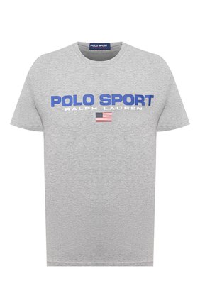Мужская хлопковая футболка POLO RALPH LAUREN серого цвета по цене 6675 руб., арт. 710800906 | Фото 1 Мужская хлопковая футболка POLO RALPH LAUREN серого цвета, арт. 710800906 | Фото 1