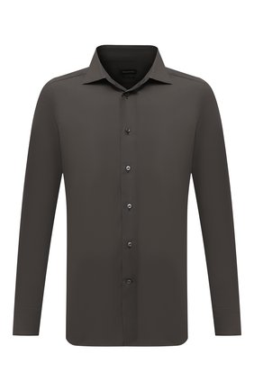 Мужская хлопковая сорочка ERMENEGILDO ZEGNA хаки цвета по цене 32950 руб., арт. 801072/9MS0BR | Фото 1 Мужская хлопковая сорочка ERMENEGILDO ZEGNA хаки цвета, арт. 801072/9MS0BR | Фото 1 (Длина (для топов): Стандартные; Материал внешний: Хлопок; Рукава: Длинные; Случай: Формальный; Стили: Классический; Манжеты: На пуговицах; Воротник: Акула; Мужское Кросс-КТ: Сорочка-одежда; Принт: Однотонные)