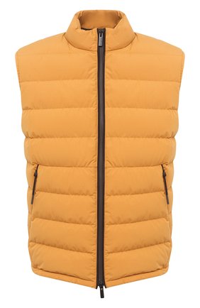 Мужской пуховый жилет ERMENEGILDO ZEGNA желтого цвета по цене 132500 руб., арт. UVT35/V113B | Фото 1 Мужской пуховый жилет ERMENEGILDO ZEGNA желтого цвета, арт. UVT35/V113B | Фото 1