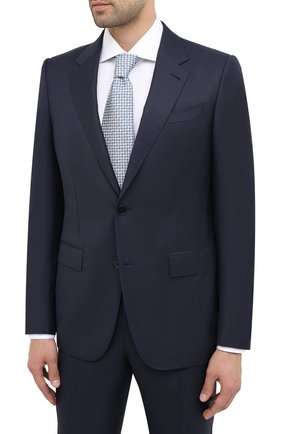 Мужской шерстяной костюм ERMENEGILDO ZEGNA темно-синего цвета по цене 196500 руб., арт. 822066/221225 | Фото 2 Мужской шерстяной костюм ERMENEGILDO ZEGNA темно-синего цвета, арт. 822066/221225 | Фото 2