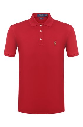 Мужское хлопковое поло POLO RALPH LAUREN красного цвета по цене 10950 руб., арт. 710652578 | Фото 1 Мужское хлопковое поло POLO RALPH LAUREN красного цвета, арт. 710652578 | Фото 1 (Материал внешний: Хлопок; Длина (для топов): Стандартные; Рукава: Короткие; Стили: Кэжуэл; Застежка: Пуговицы)