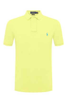 Мужское хлопковое поло POLO RALPH LAUREN салатового цвета по цене 9560 руб., арт. 710536856 | Фото 1 Мужское хлопковое поло POLO RALPH LAUREN салатового цвета, арт. 710536856 | Фото 1