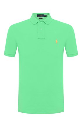 Мужское хлопковое поло POLO RALPH LAUREN светло-зеленого цвета по цене 9560 руб., арт. 710536856 | Фото 1 Мужское хлопковое поло POLO RALPH LAUREN светло-зеленого цвета, арт. 710536856 | Фото 1