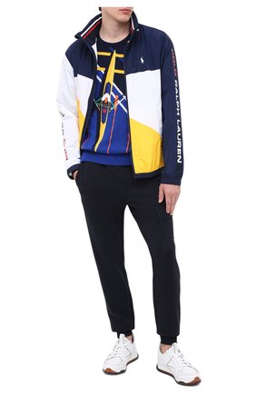 Мужской хлопковый джемпер POLO RALPH LAUREN синего цвета по цене 32550 руб., арт. 710798340 | Фото 2 Мужской хлопковый джемпер POLO RALPH LAUREN синего цвета, арт. 710798340 | Фото 2
