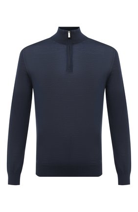 Мужской шерстяной джемпер ERMENEGILDO ZEGNA синего цвета по цене 67100 руб., арт. UVM00/125 | Фото 1 Мужской шерстяной джемпер ERMENEGILDO ZEGNA синего цвета, арт. UVM00/125 | Фото 1