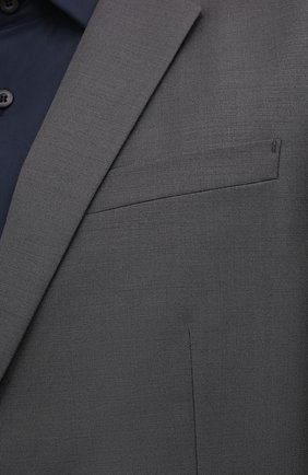 Мужской шерстяной костюм PRADA серого цвета, арт. UAE482-1P3Z-F0D65-201 | Фото 6 (Материал внешний: Шерсть; Рукава: Длинные; Костюмы М: Однобортный; Стили: Классический)