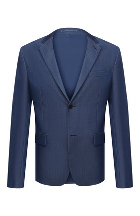 Мужской шерстяной пиджак PRADA синего цвета по цене 140000 руб., арт. SD020-1VTJ-F0081-182 | Фото 1 Мужской шерстяной пиджак PRADA синего цвета, арт. SD020-1VTJ-F0081-182 | Фото 1